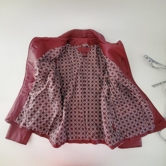 Leather Blazer Jacket Women's M - Picture 3 of 10